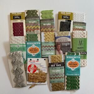 Vintage Rick Rack Sewing Trim 14 Packs Crafting Trim